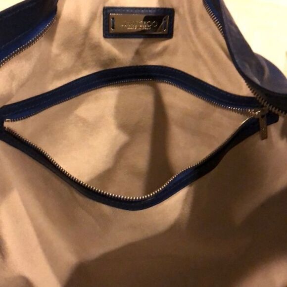 Jimmy Choo Blue Satin Leather/Elaphe Shoulder Bag - Picture 8 of 8